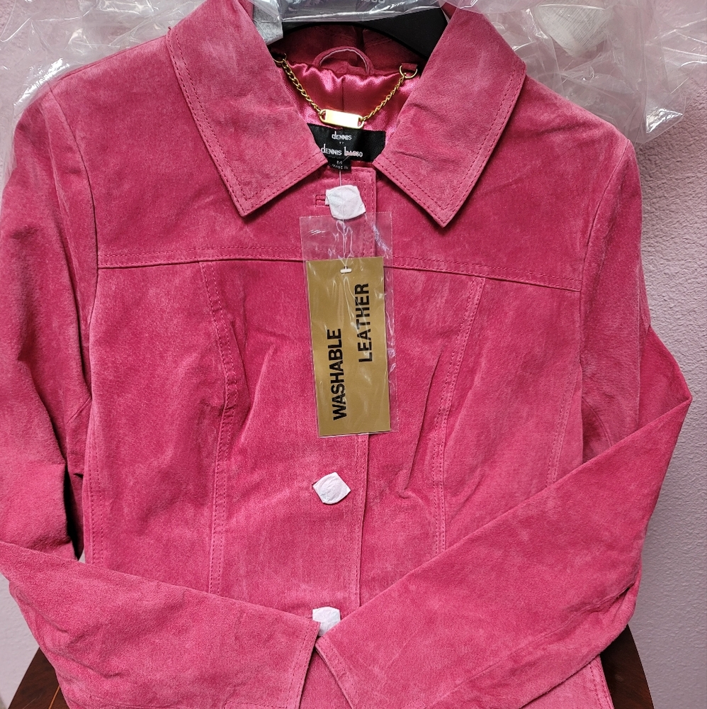 Dennis Basso Washable Leather Jacket Medium